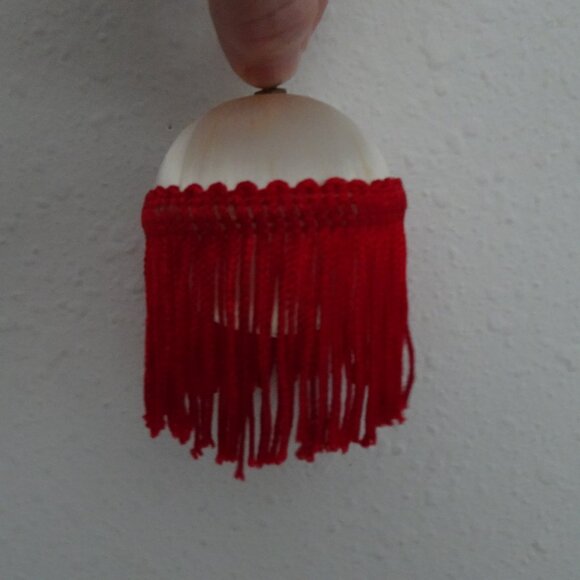 Vintage 12 Satin Ball Ornaments with Fringe Handmade Christmas Holiday Festive - Picture 12 of 12